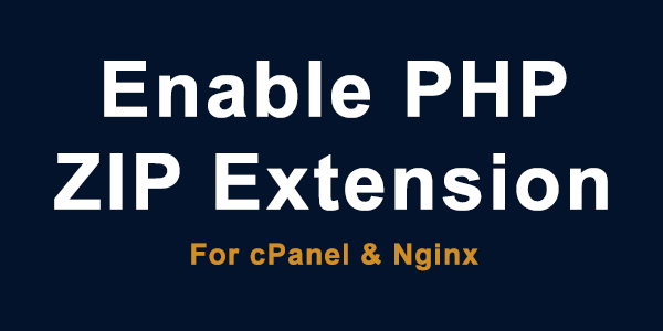 Enable PHP ZIP Extension