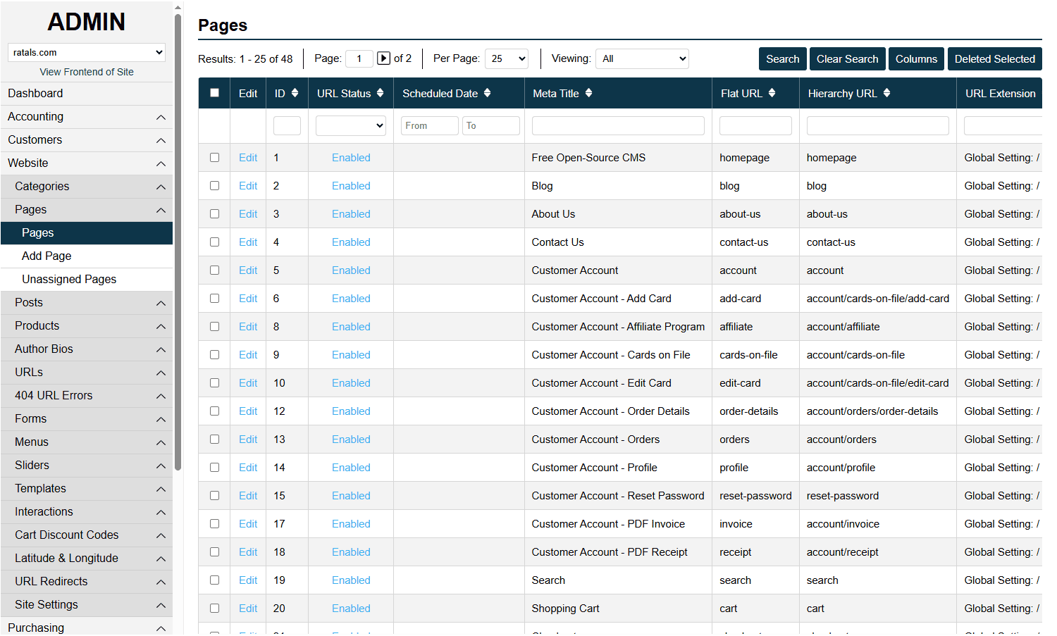 Pages Screenshot