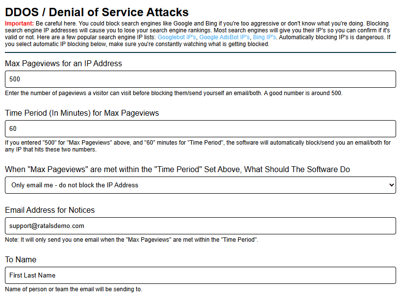 Ddos Denial Of Service Attacks Screenshot