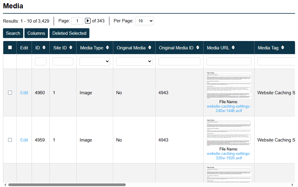 Media Library Dashboard