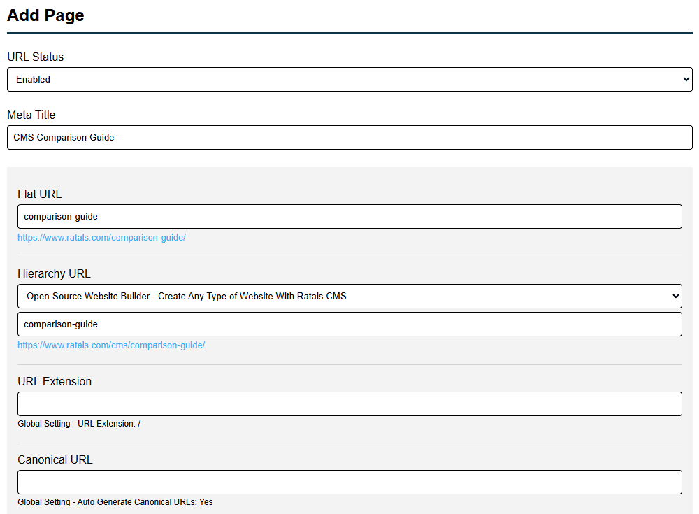 Admin Url Builder Interface