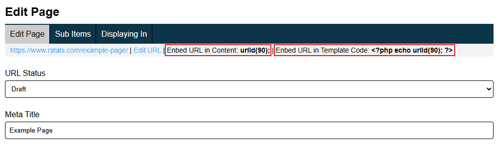 Embed Url Short Code