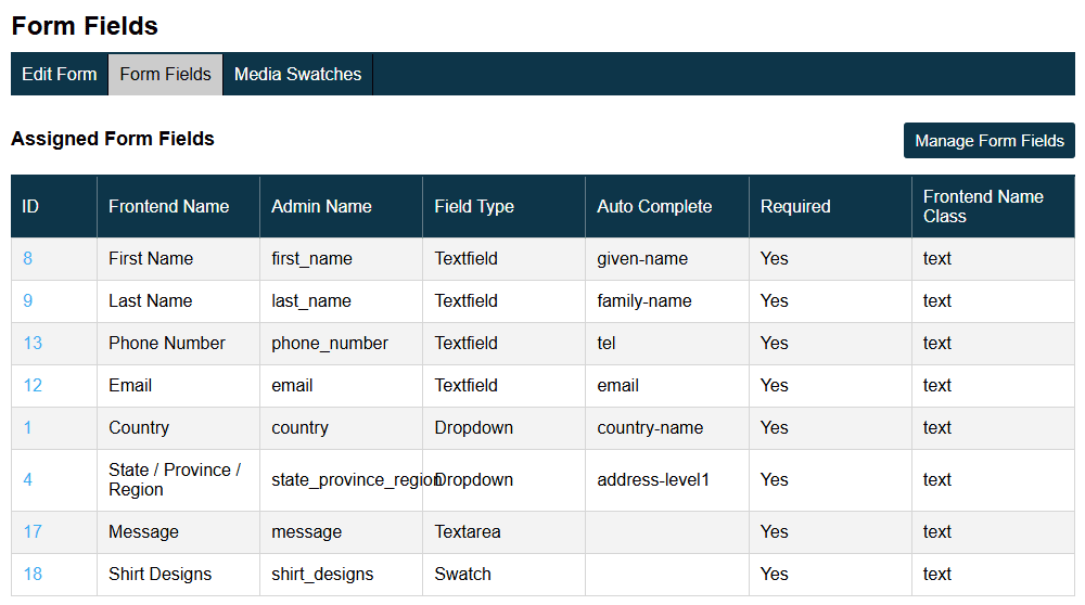 Form Builder Dashboard