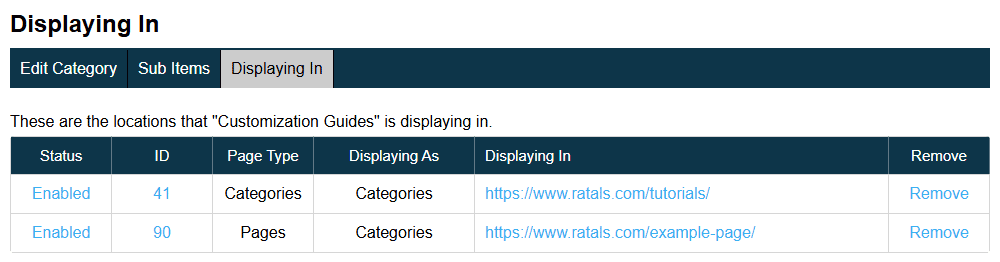Internal Linking Displaying In