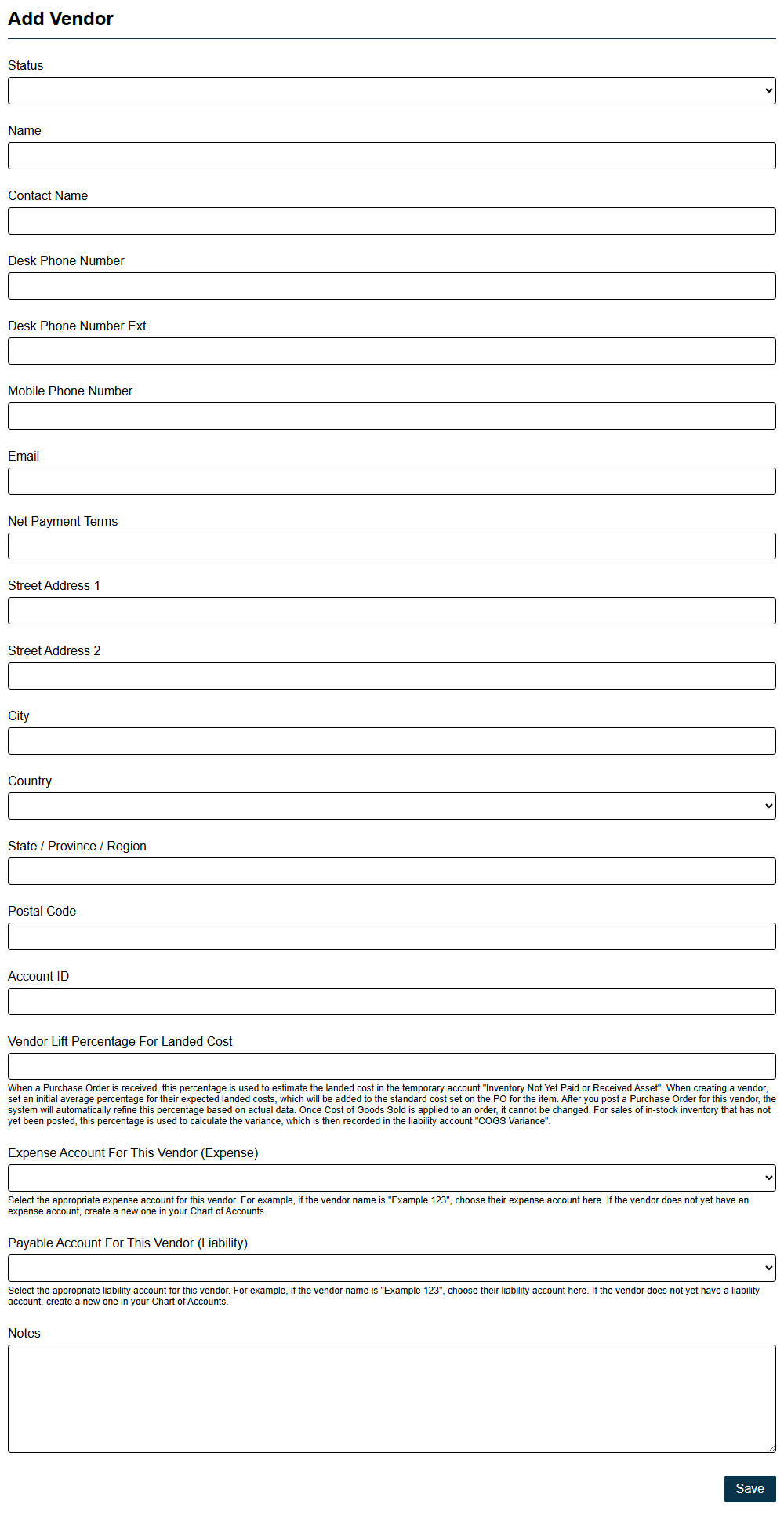Ratals Vendor Screen In Admin