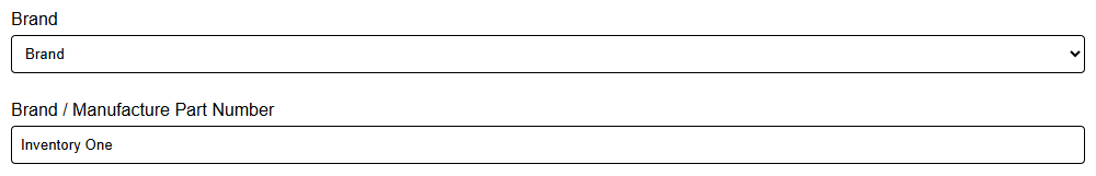 Inventory Brand Part Number