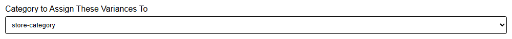 Category Selection In Variant Builder