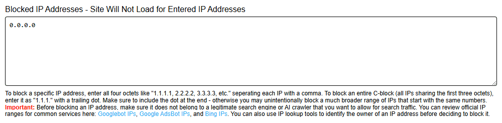Ratals Blocked Ip Addresses